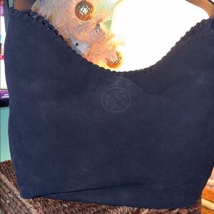 Tory Burch Marion Suede Hobo | Navy Blue Like New